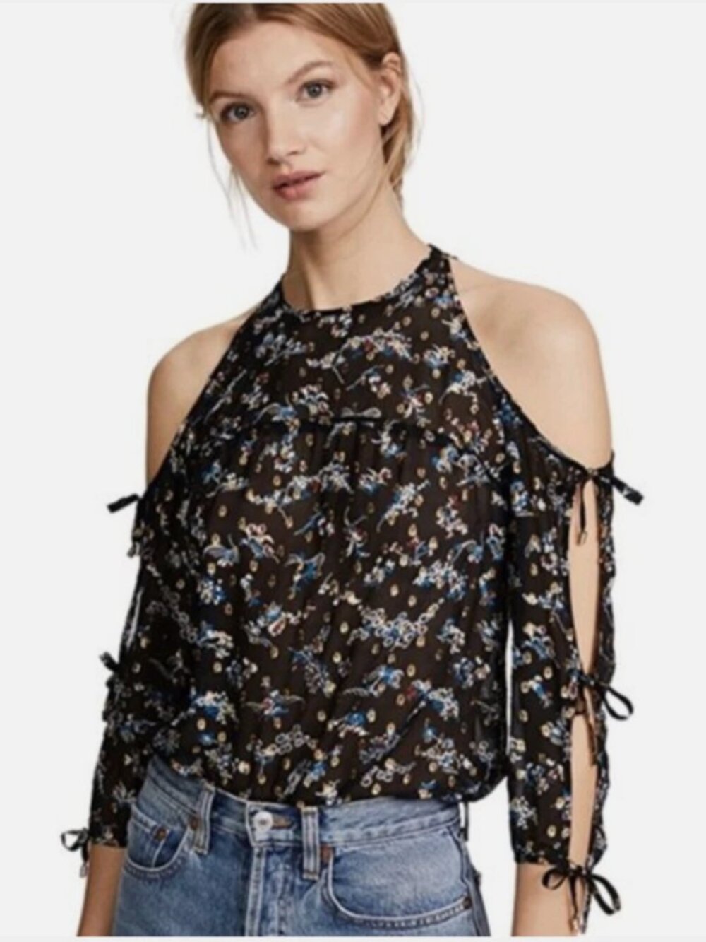 Veronica Beard Floral Blouse Size 4